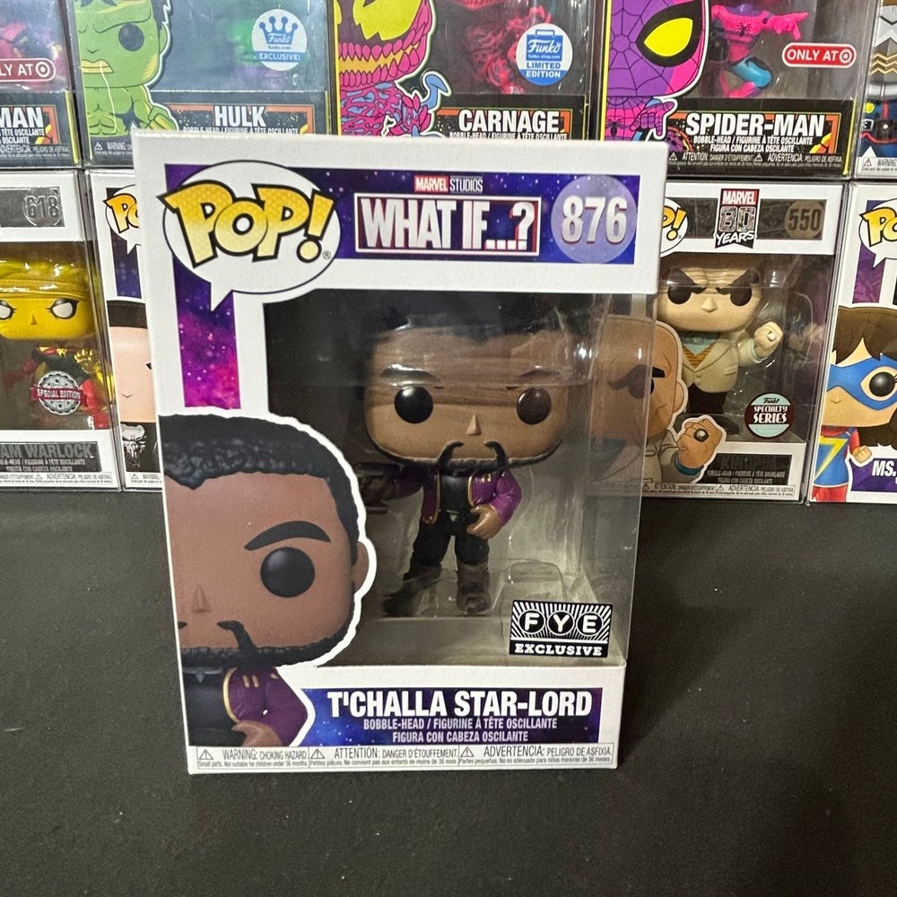 Funko Pop Marvel What If T'Challa Star-Lord 876 FYE Exclusive Vinyl Figure